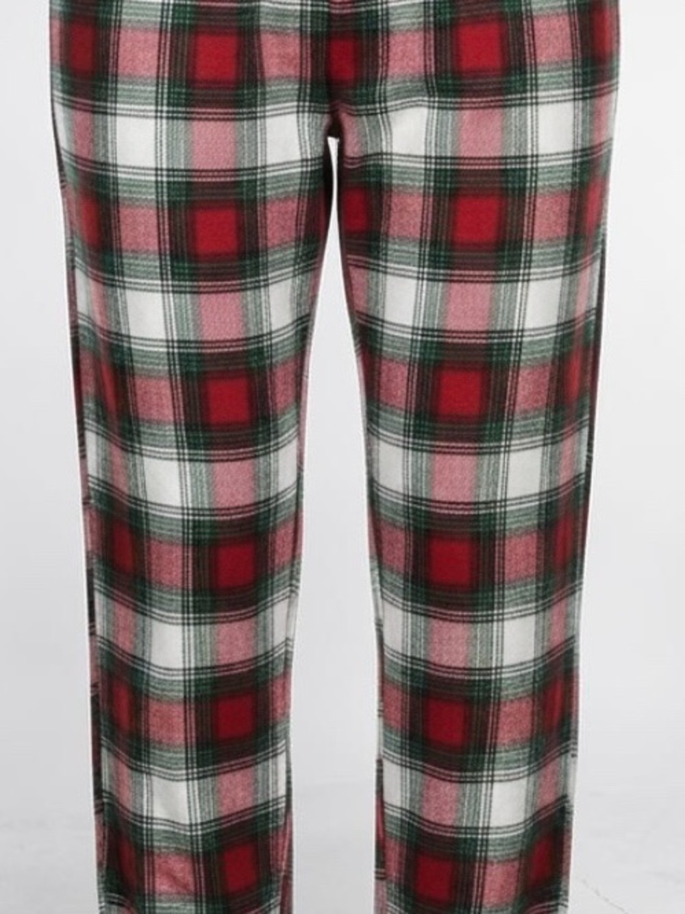 Joyspun Womens M 8-10 Hacci Jogger Pajama Pants Plaid Red Green Christmas NWT